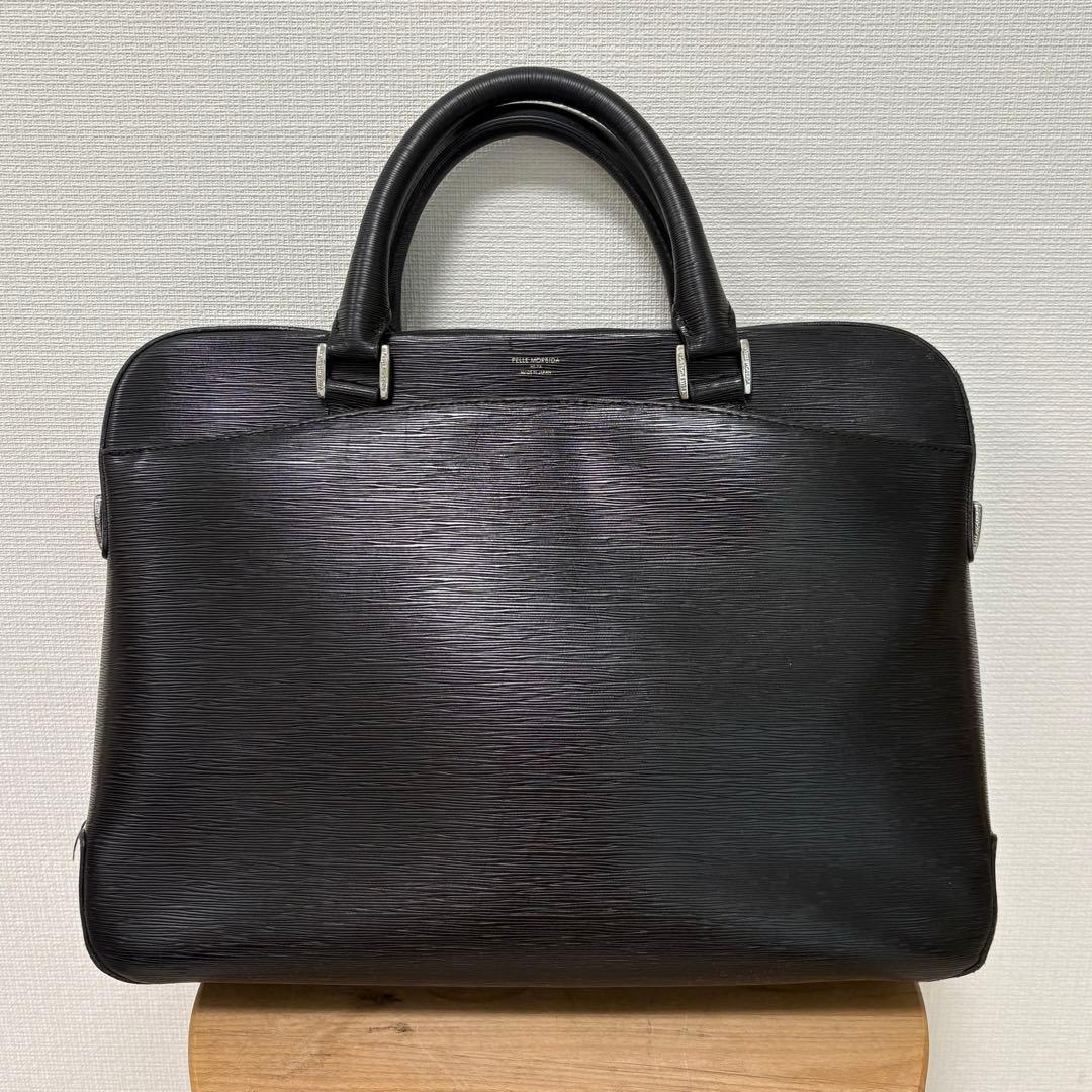 PELLE MORBIDA ペッレモルビダ ビジネスバッグ ブラック ストラップ