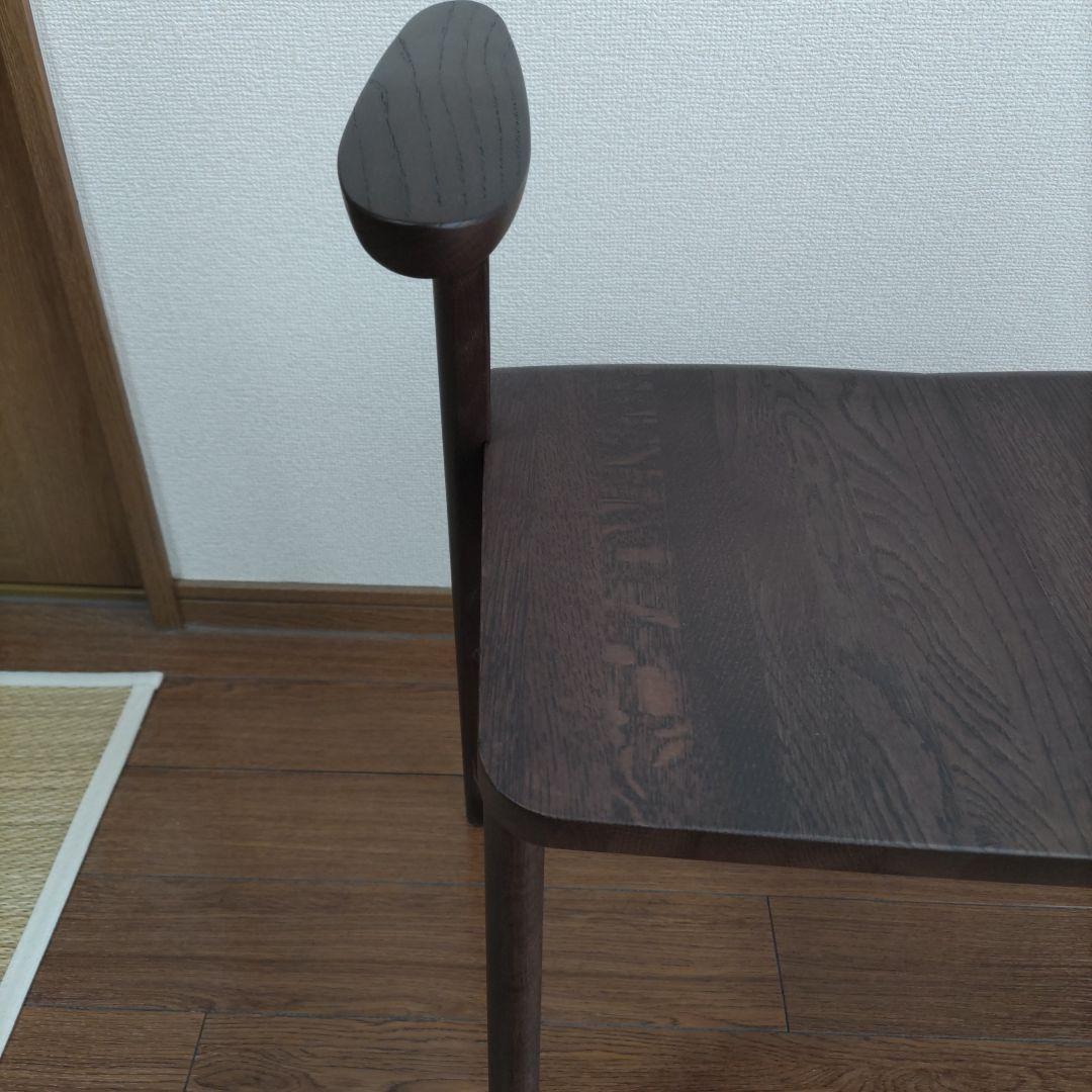 カリモク家具 アーム付 スツール モカブラウン　玄関椅子