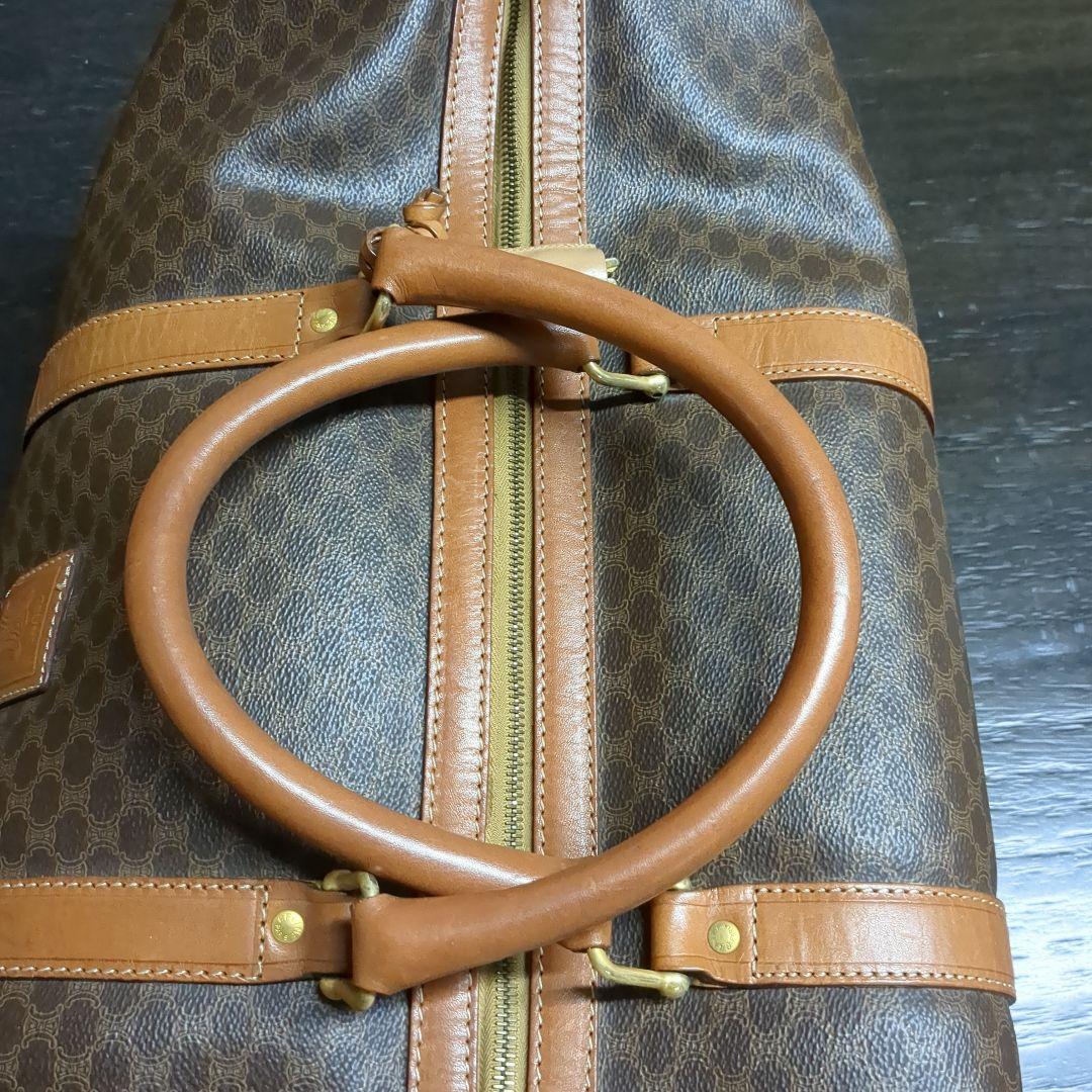 CELINE セリーヌ マカダム柄 ボストンバッグ M14 鍵付き