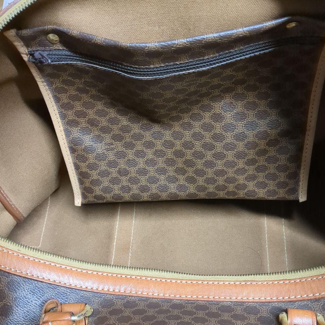 CELINE セリーヌ マカダム柄 ボストンバッグ M14 鍵付き