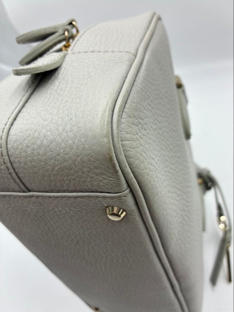 WAKO 銀座和光 WSシリーズ グレー シボ革 ボストンバッグ