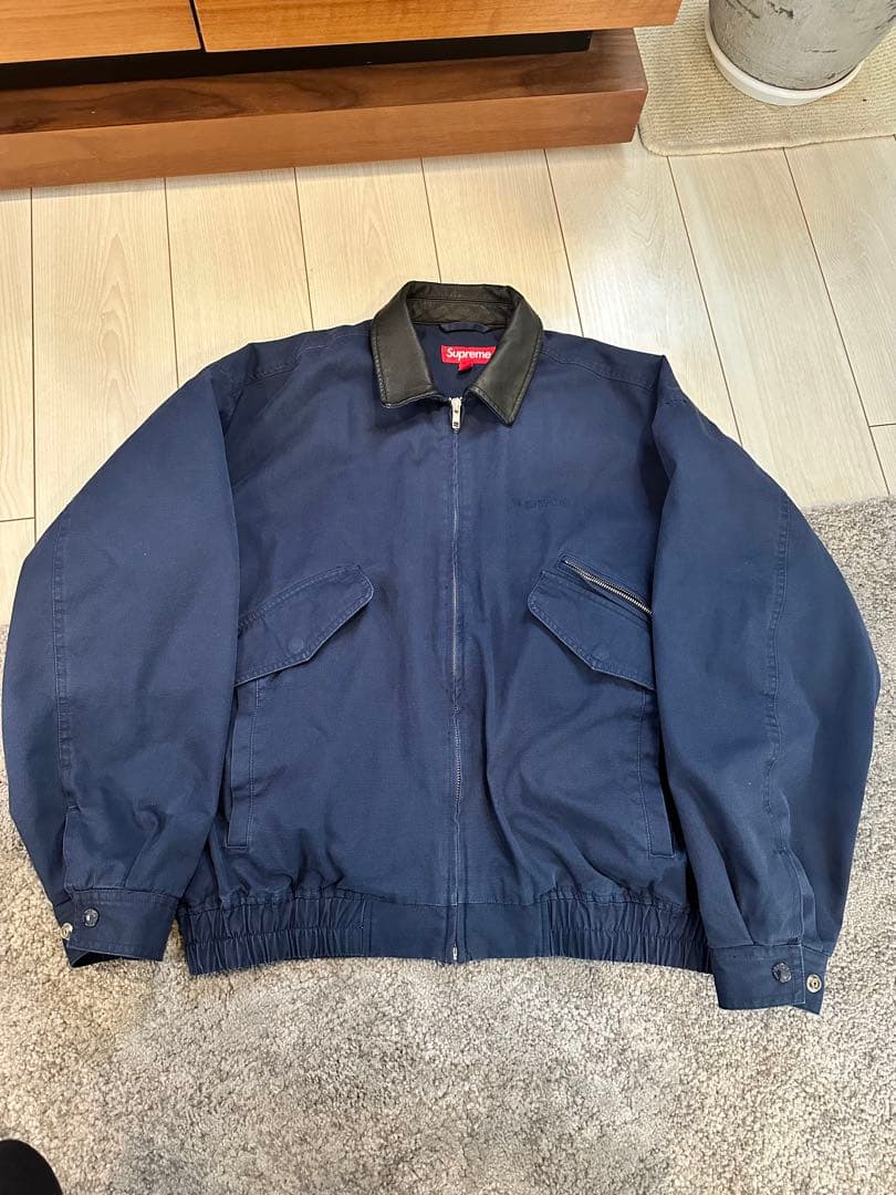 美品　Supreme Leather Collar Utility Jacket