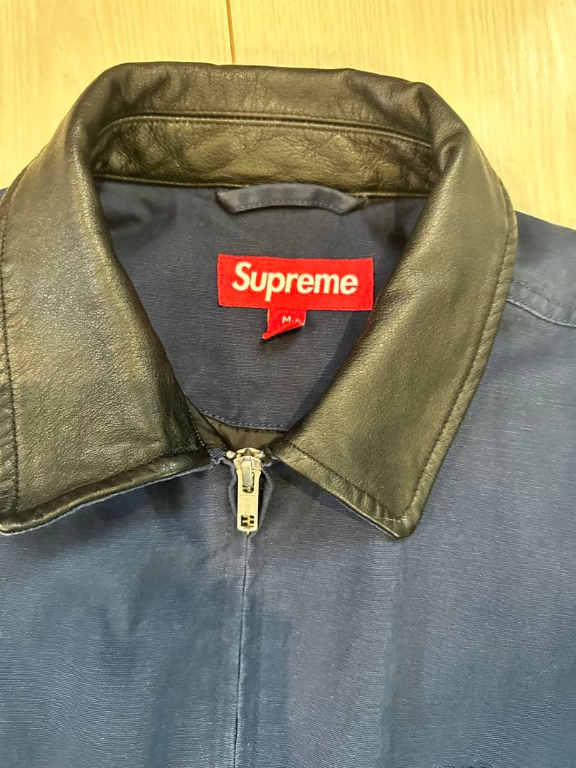 美品　Supreme Leather Collar Utility Jacket