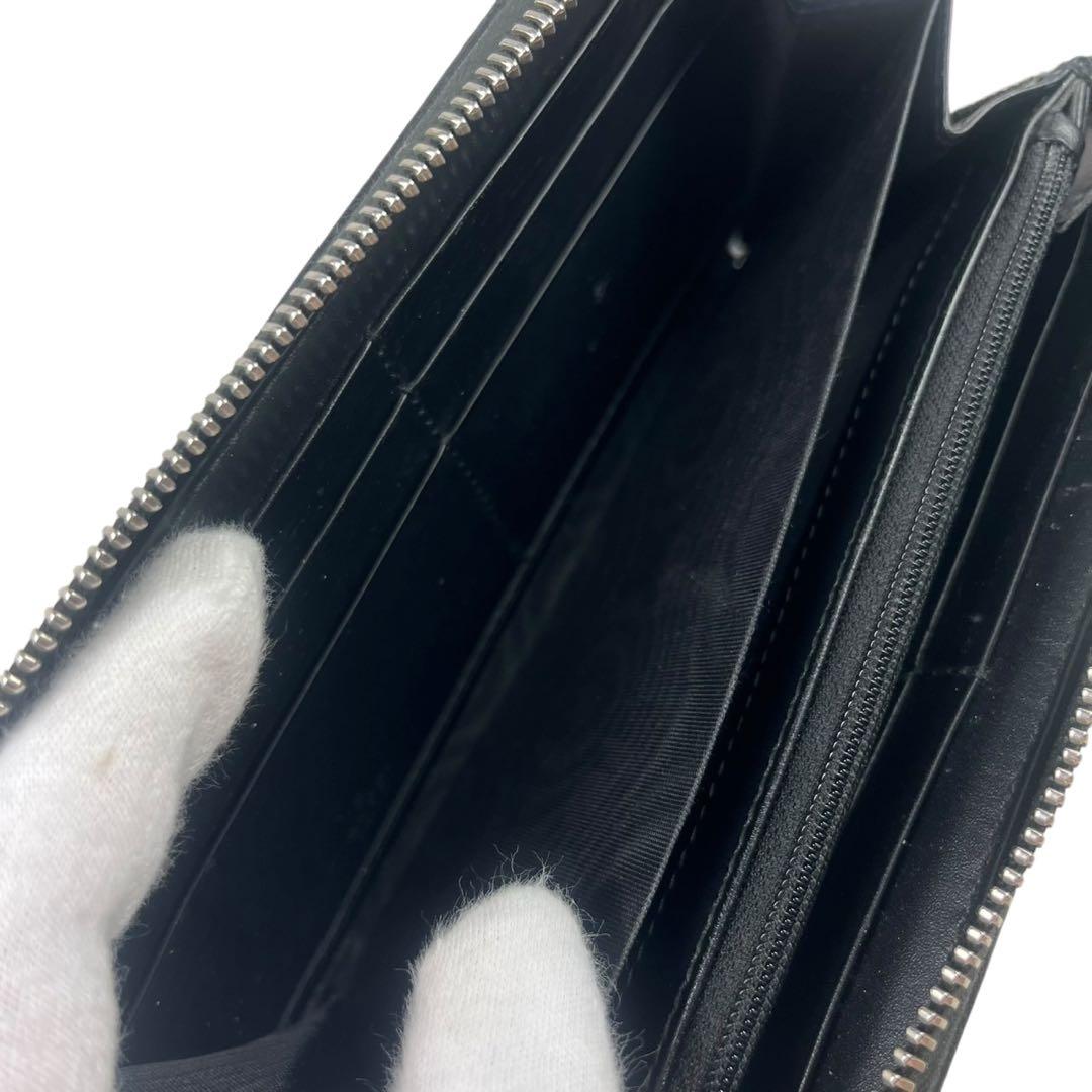 GUCCI グッチ 長財布 ウルフ GGスプリーム ラウンド ブラック