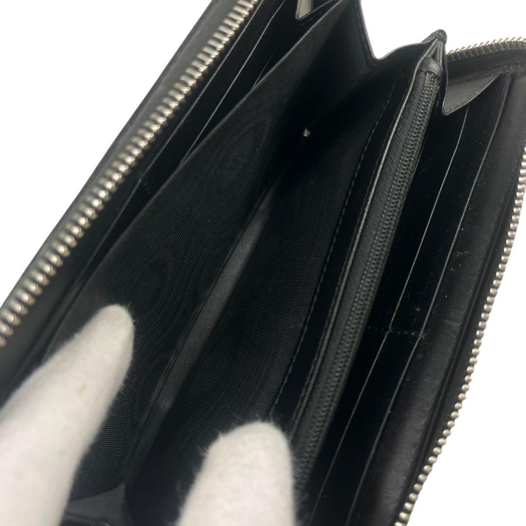 GUCCI グッチ 長財布 ウルフ GGスプリーム ラウンド ブラック
