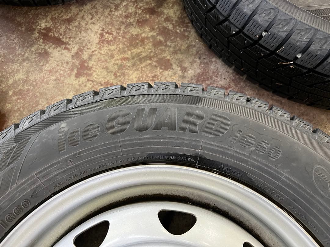 アイスガードiG60 155/70R13 22年製造 4本セット ホイール付き