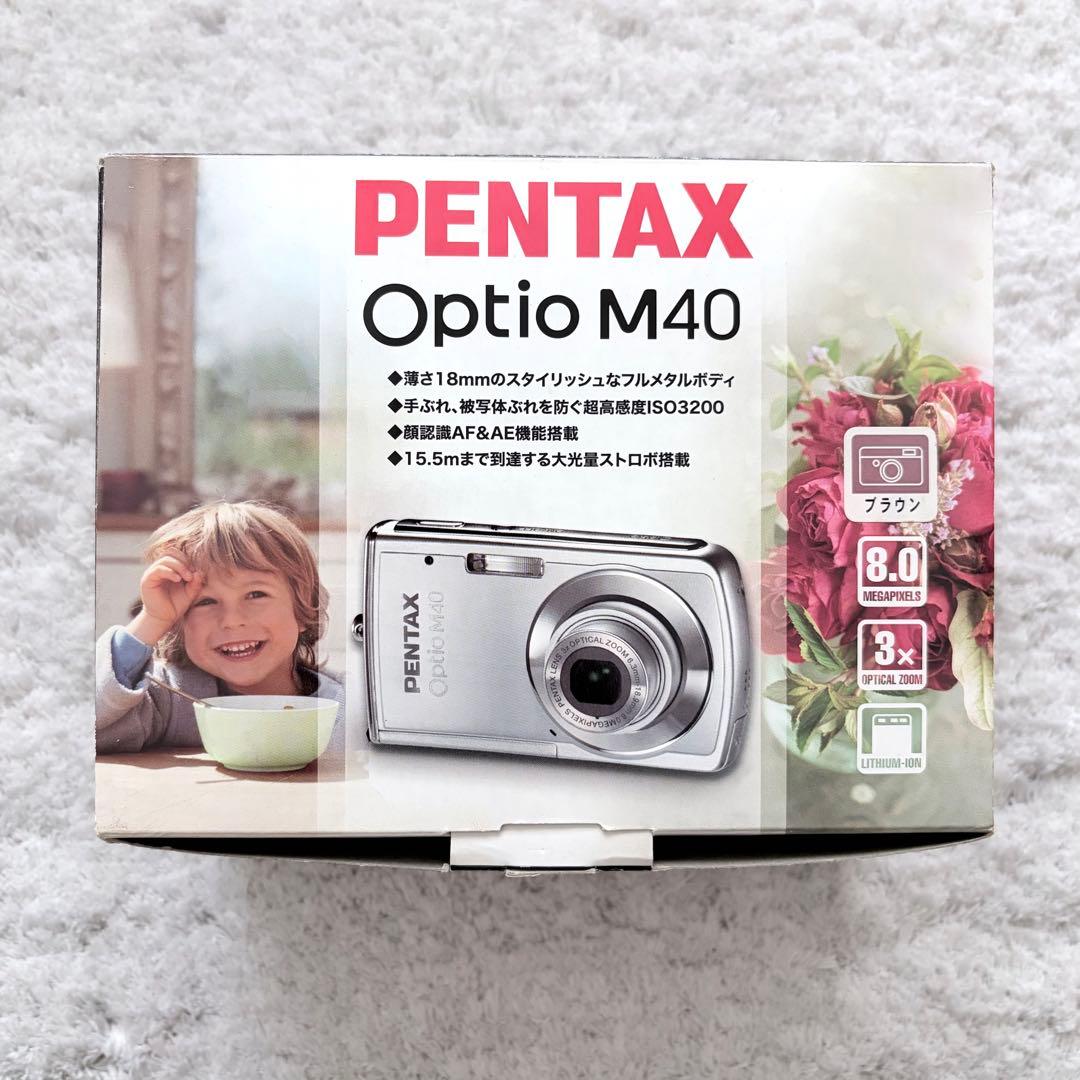 【動作品】PENTAX ペンタックス Optio M40 レトロコンデジ 茶色