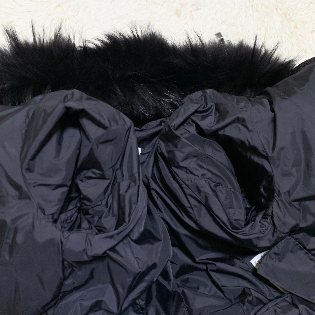 【極美品】モンクレール ダウン PHALANGERE タヌキファー ブラック 0
