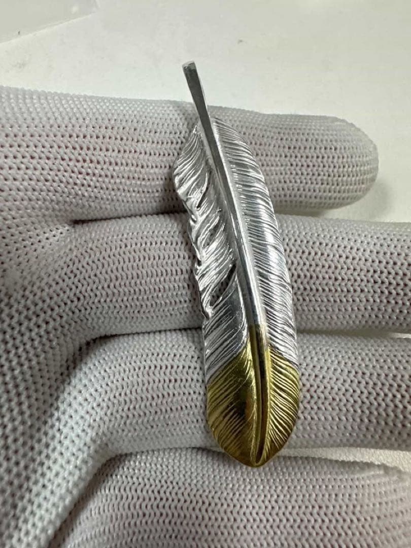 キムタク 私物　着　goros ゴローズ　先金フェザー右向き