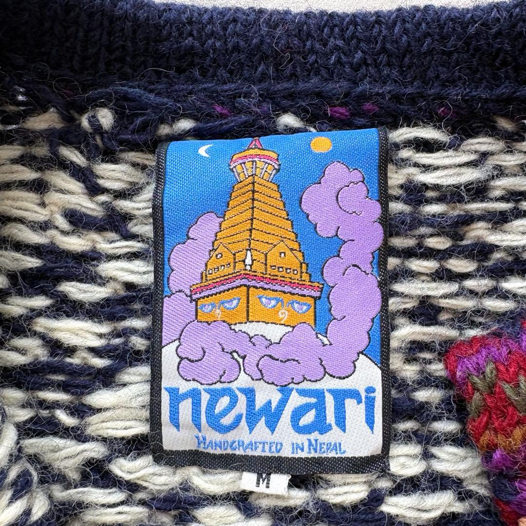 美品✨ネパール製　ウール100%　ハンドメイド　ニット　セーター　プルオーバー