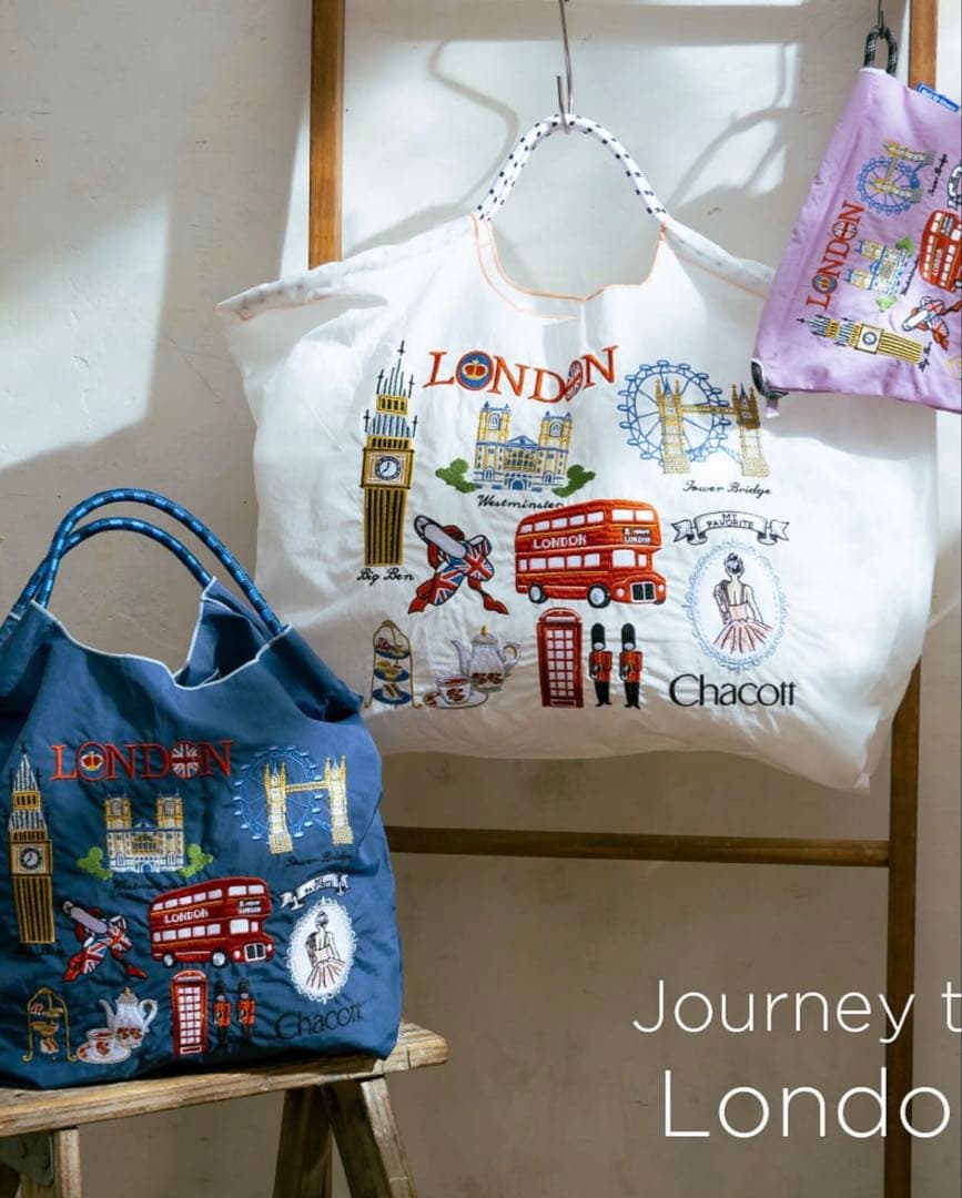 正規品　Mサイズ　公式完売　ボール&チェーン　チャコット　コラボ　ロンドン柄