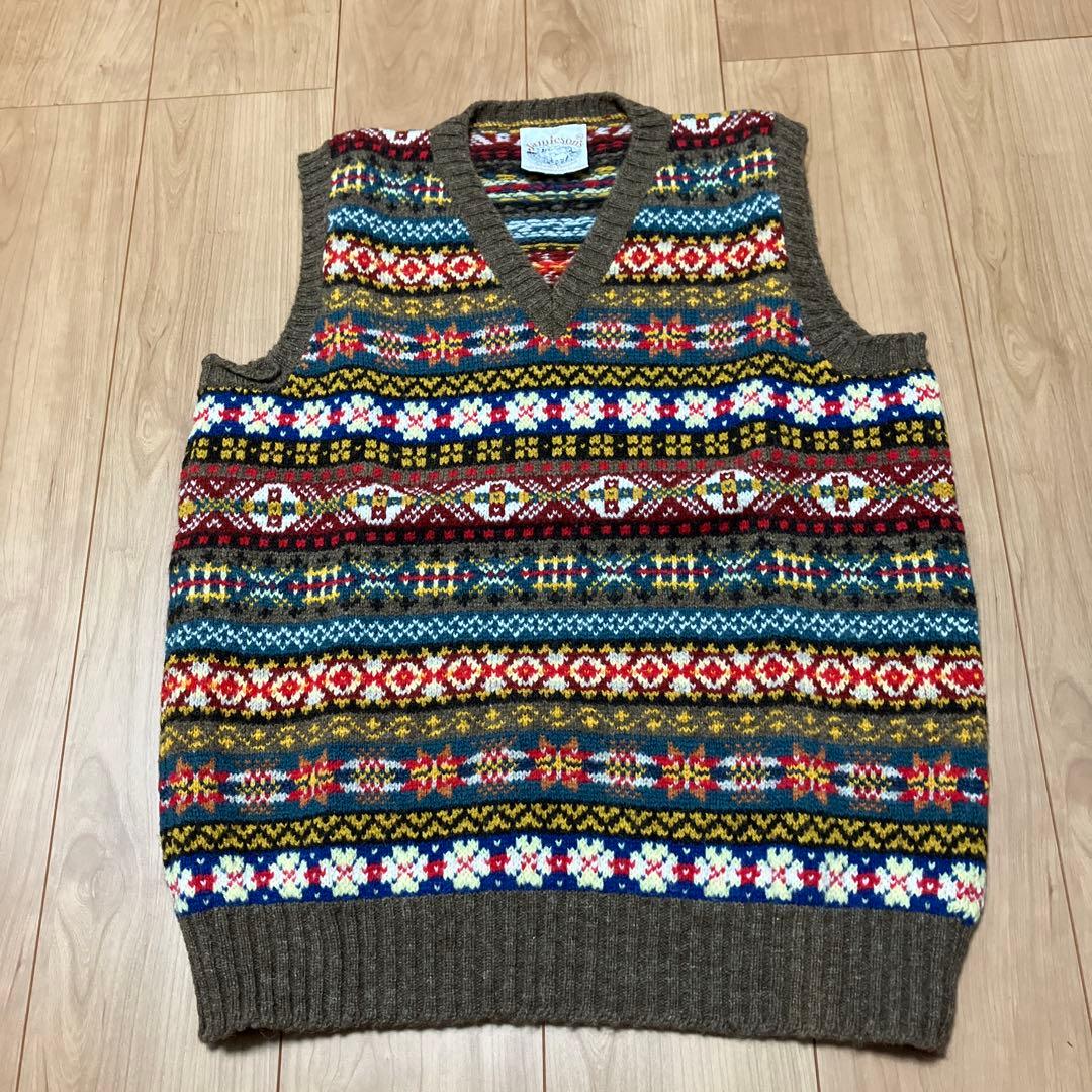 Jamieson's ジャミーソンズ フェアアイル柄 ウールベスト