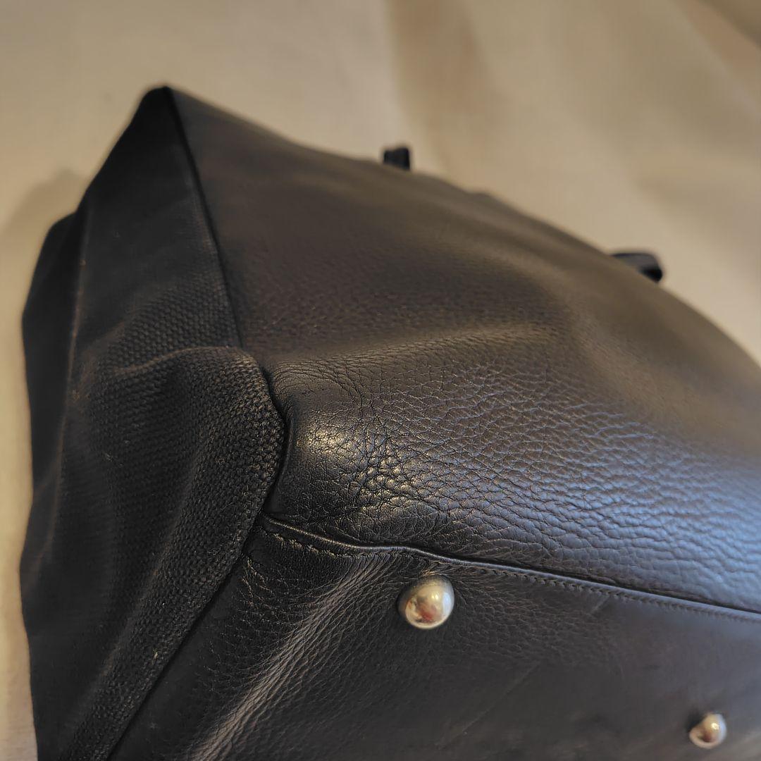 UNITED ARROWS レザー　トートバッグ黒　肩掛け　ビジネスバッグ　A4