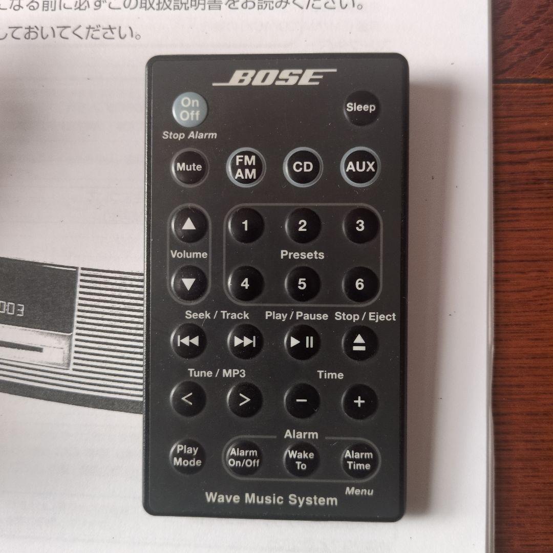 Bose Wave Music System 完動品　純正リモコンコード取説