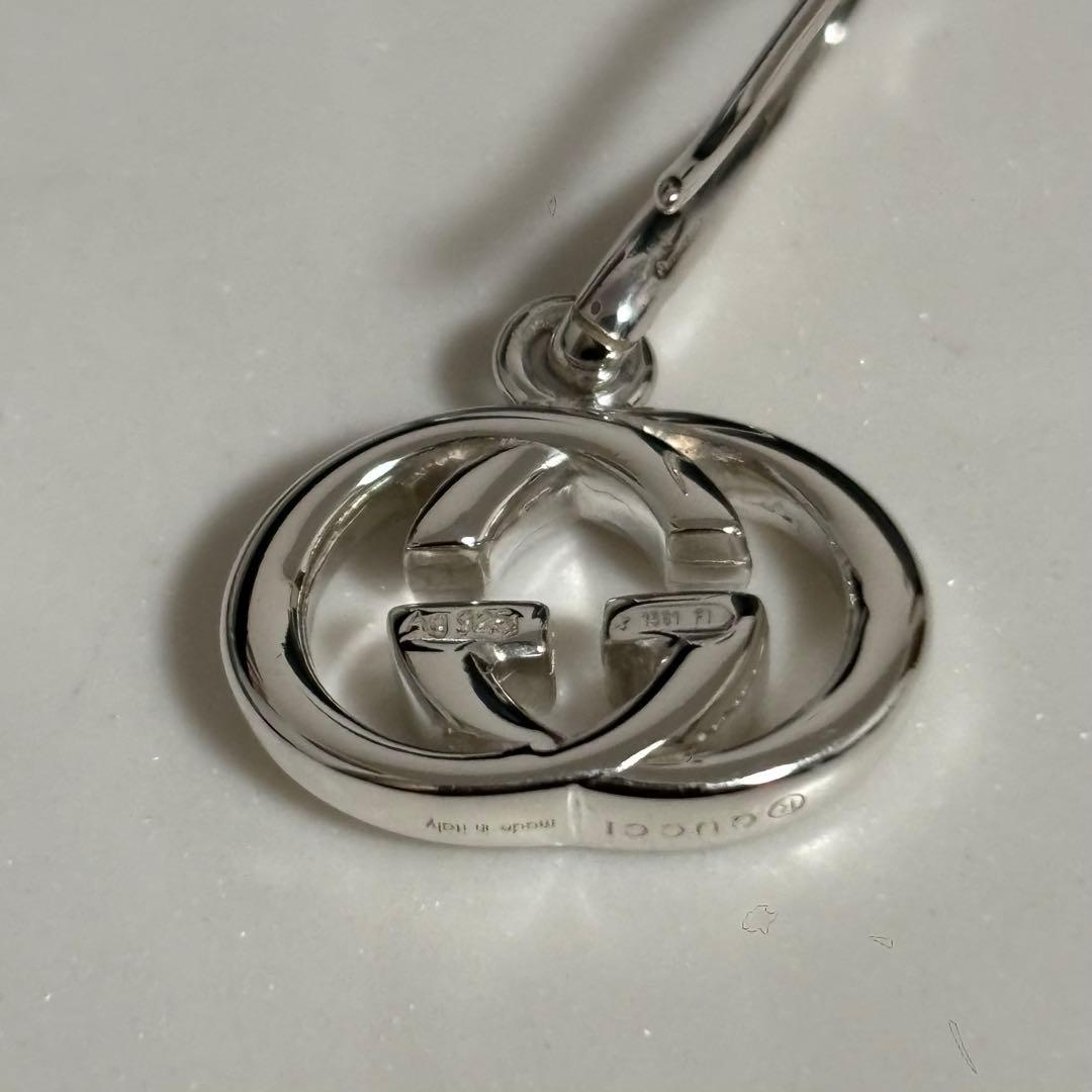 GUCCI 　新品未使用品　片耳用　インターロッキングピアス　925シルバー