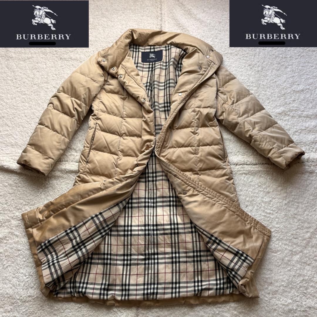 バーバリーロンドン ダウンジャケット ダウンコート ノバチェック Mサイズ
