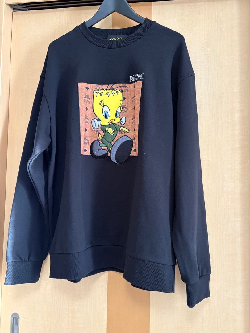 【美品】MCM ルーニー・テューンズ　トゥイーティー　コラボ スウェットシャツ黒