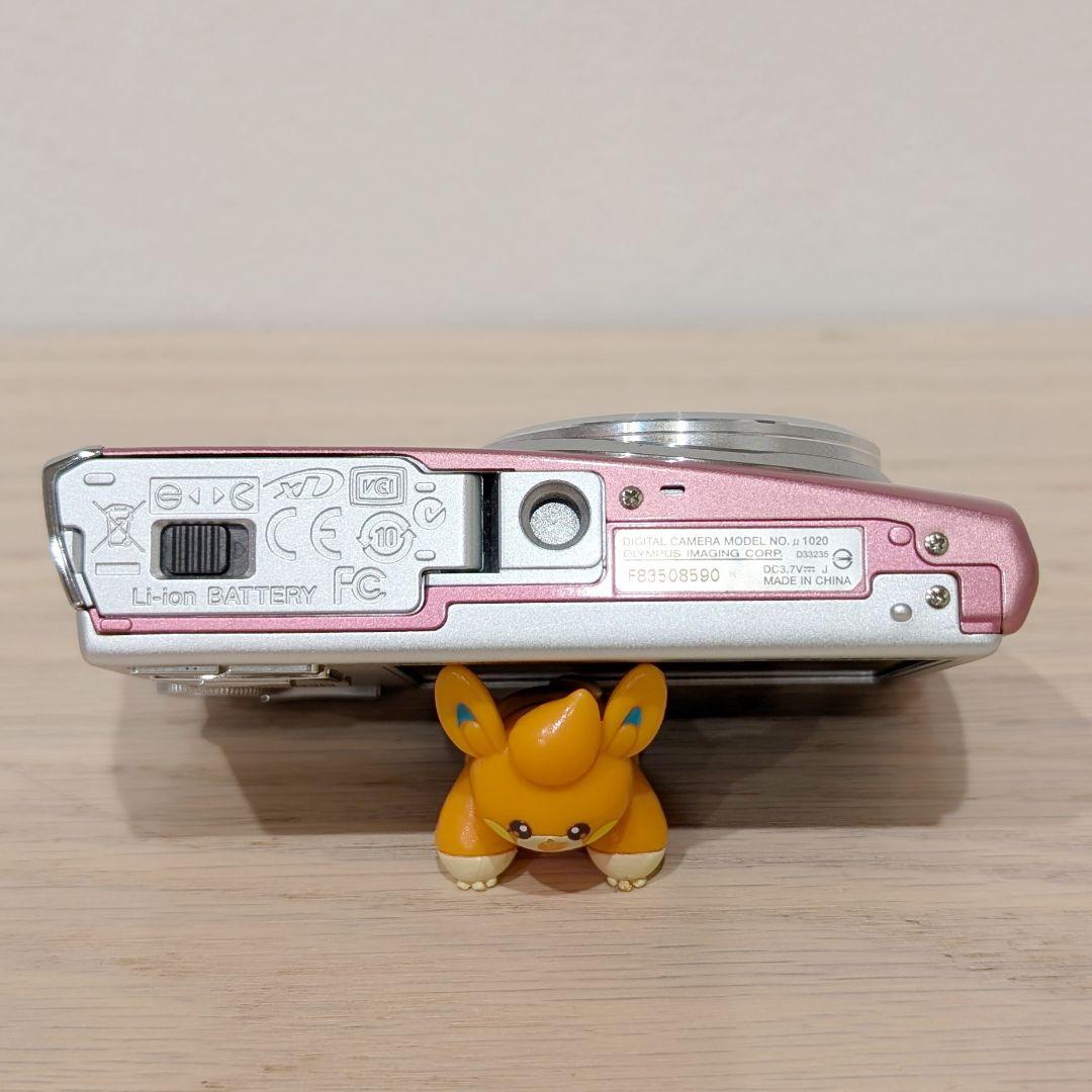 美品 動作確認済 OLYMPUS μ1020 ピンク デジカメ 付属品多数