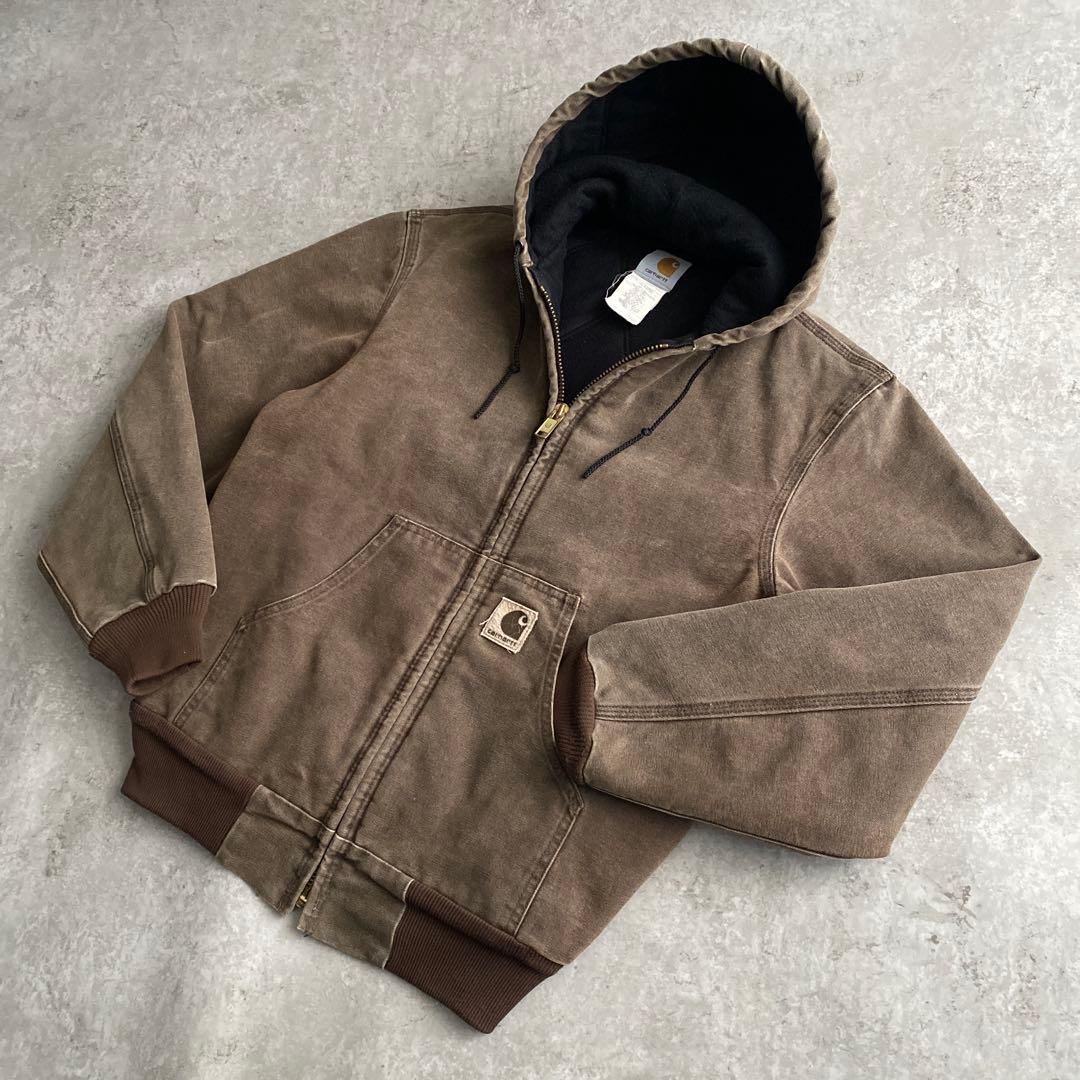 希少サイズ カーハート アクティブジャケット USA製 CHT チェスナット S