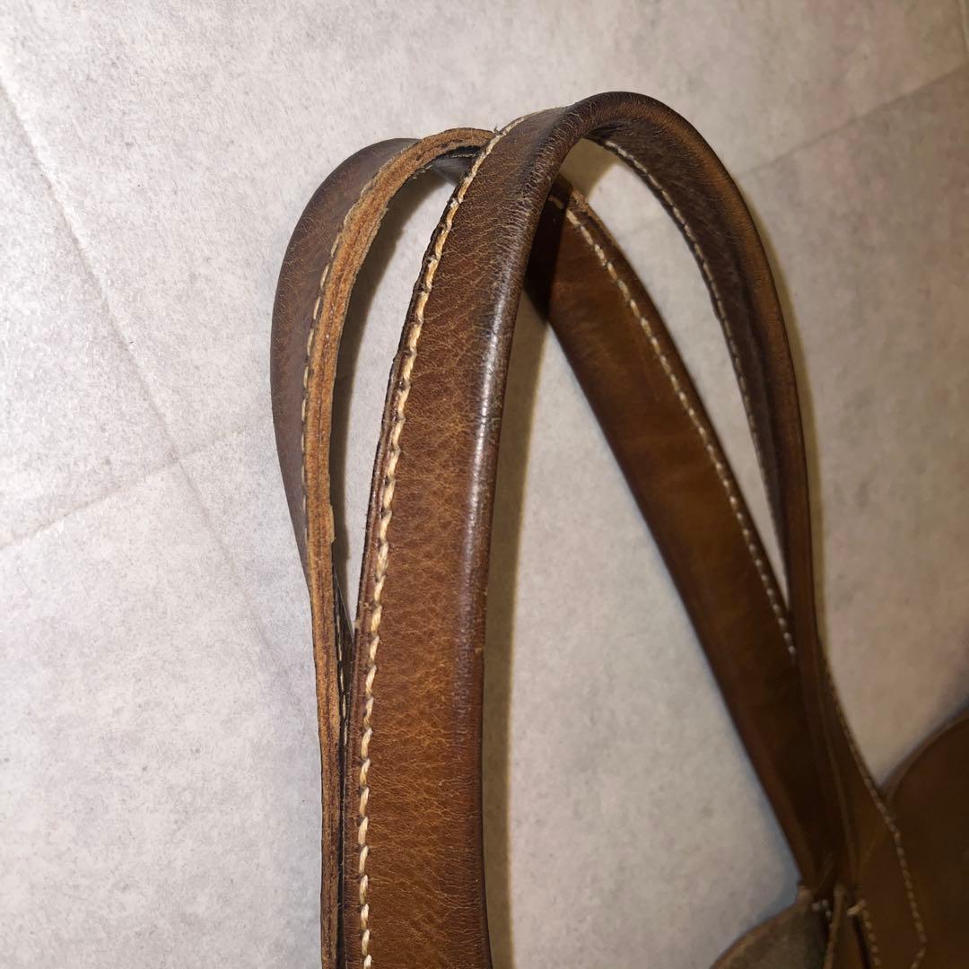 A3 本革トート genten 縦型 アマーノ カーキ男女兼用