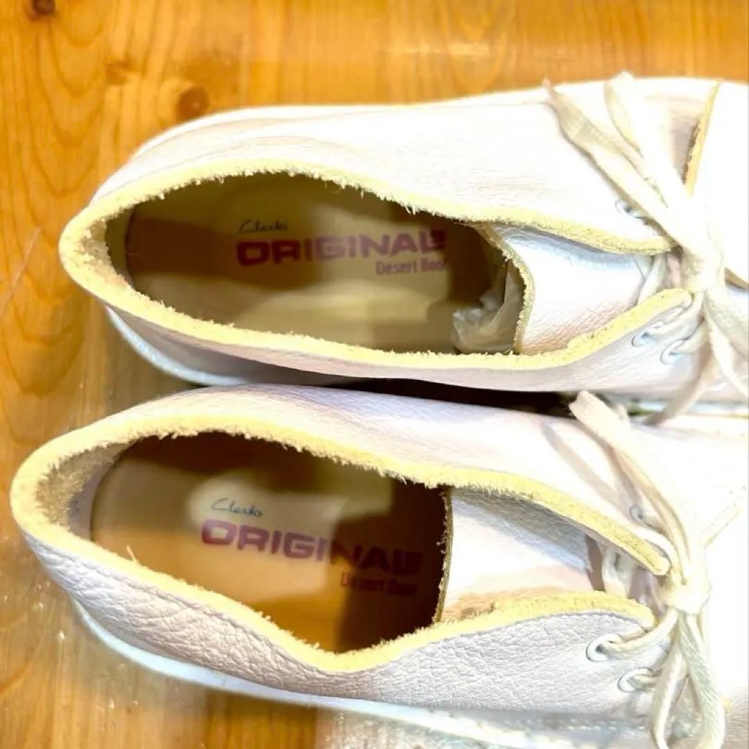 【超美品】Clarks Desert Boot デザートブーツホワイトUS6.5