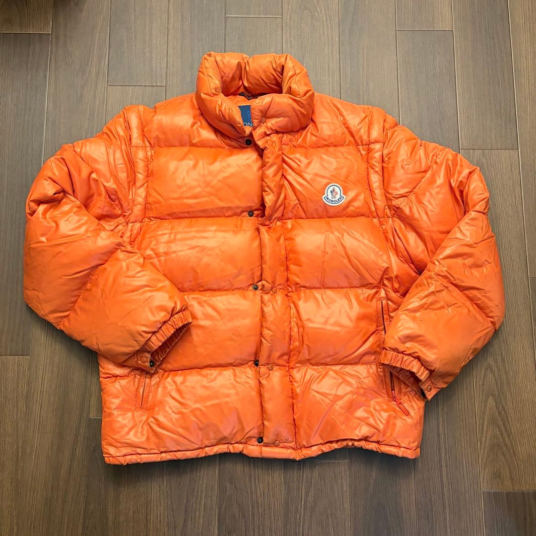 希少 MONCLER 80s 90s ヴィンテージ ダウンジャケット オレンジ