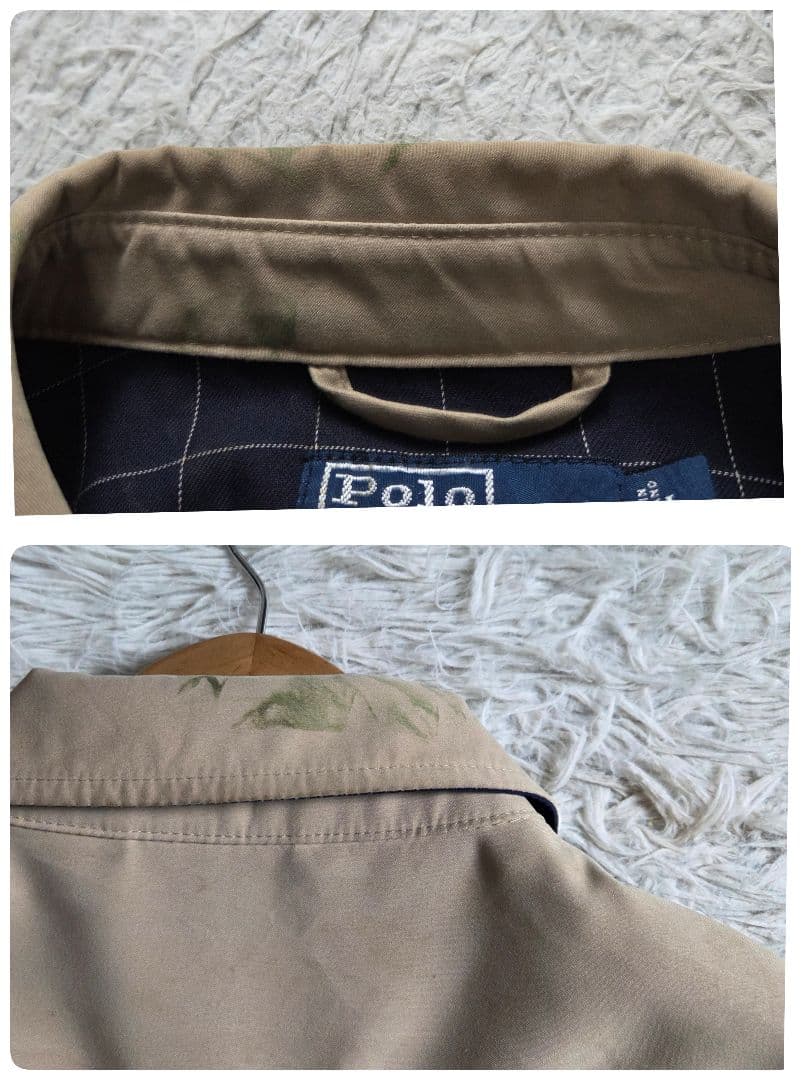 ポロ ラルフローレン スイングトップ 裏地 チェック サイズL ベージュ