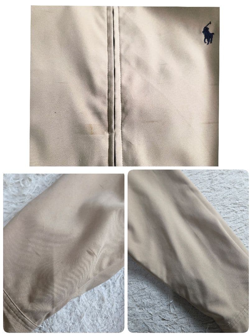 ポロ ラルフローレン スイングトップ 裏地 チェック サイズL ベージュ