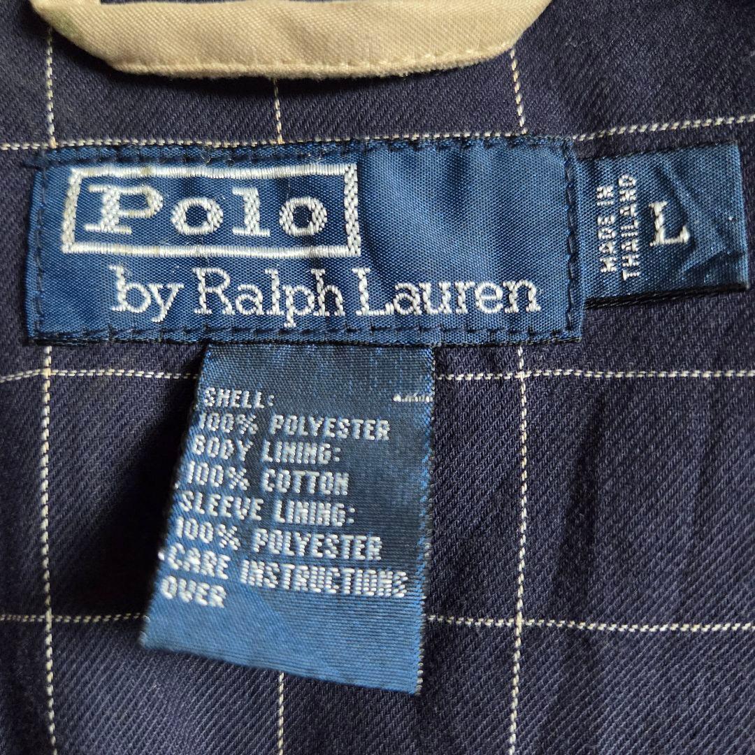 ポロ ラルフローレン スイングトップ 裏地 チェック サイズL ベージュ