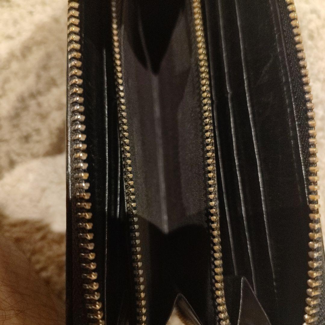 [美品]ミハラヤスヒロ MIHARA YASUHIROスタッズ付き黒レザー長財布