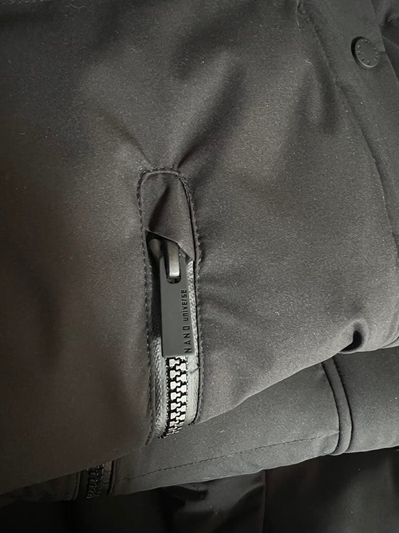 ナノ・ユニバース 「西川ダウン(R)」ソロテックス Aラインダウン　黒M