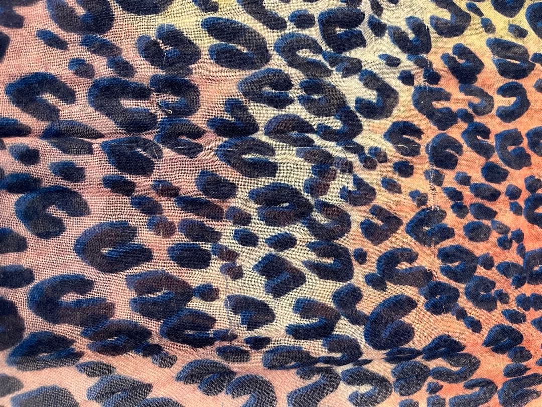 ルイヴィトン エトール レオパード カシミヤ シルク ストール マルチカラー