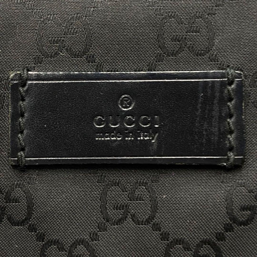 【美品】グッチ GG柄 メッセンジャーバッグ ブラック