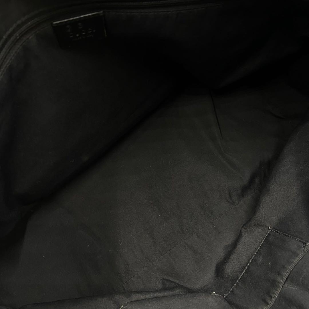 【美品】グッチ GG柄 メッセンジャーバッグ ブラック