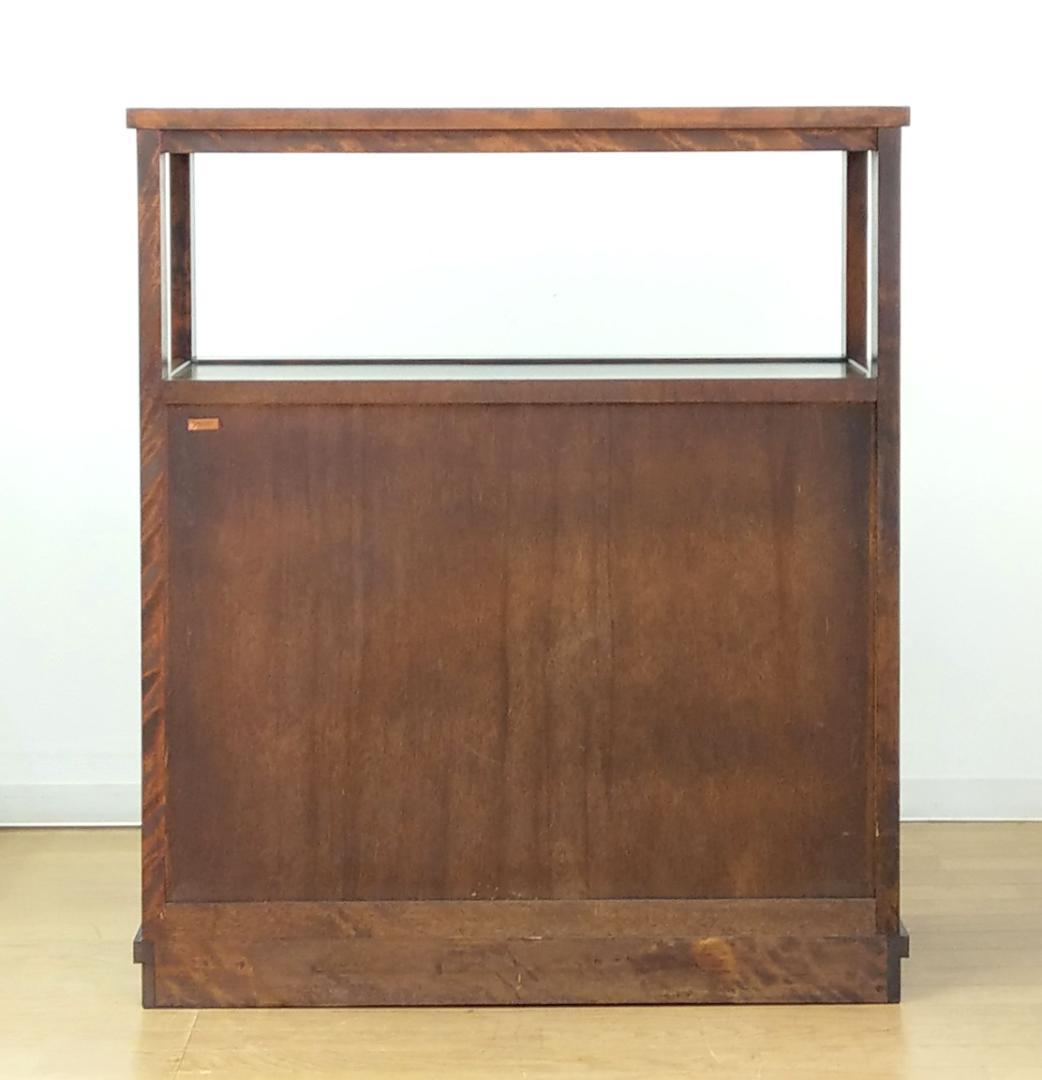 外装程度良 木製 樺材 無垢 北海道民芸家具 飾り棚 茶棚 食器棚 サイドボード