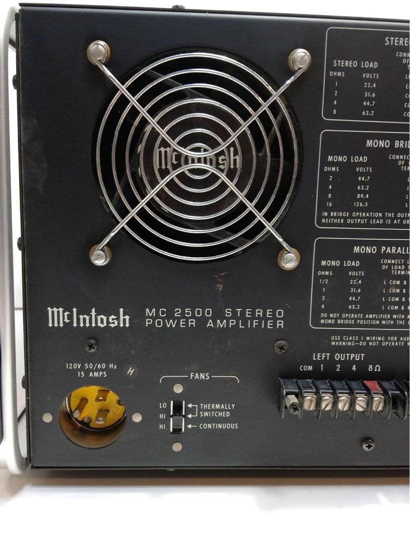 【希少・音出し確認済】McIntosh MC2500 ステレオパワーアンプ