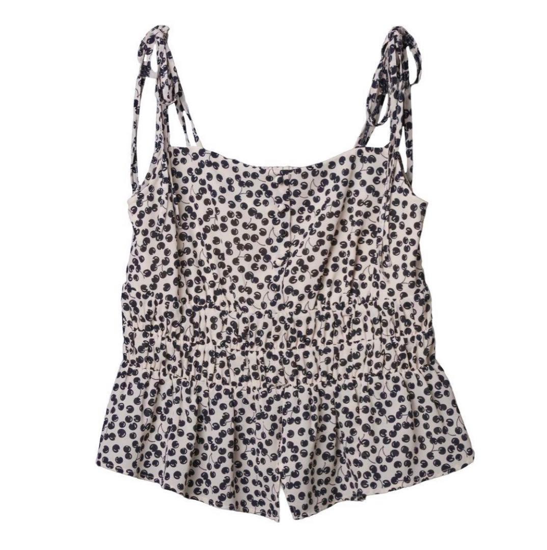 トップス Herlipto Cherry Pattern Strap Top beige