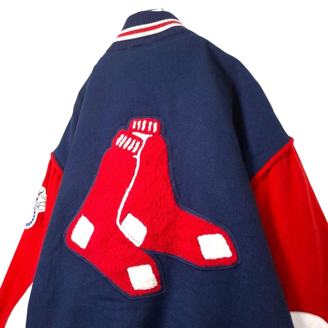 90s STARTER スターター MLB RED SOX ウールスタジャン L