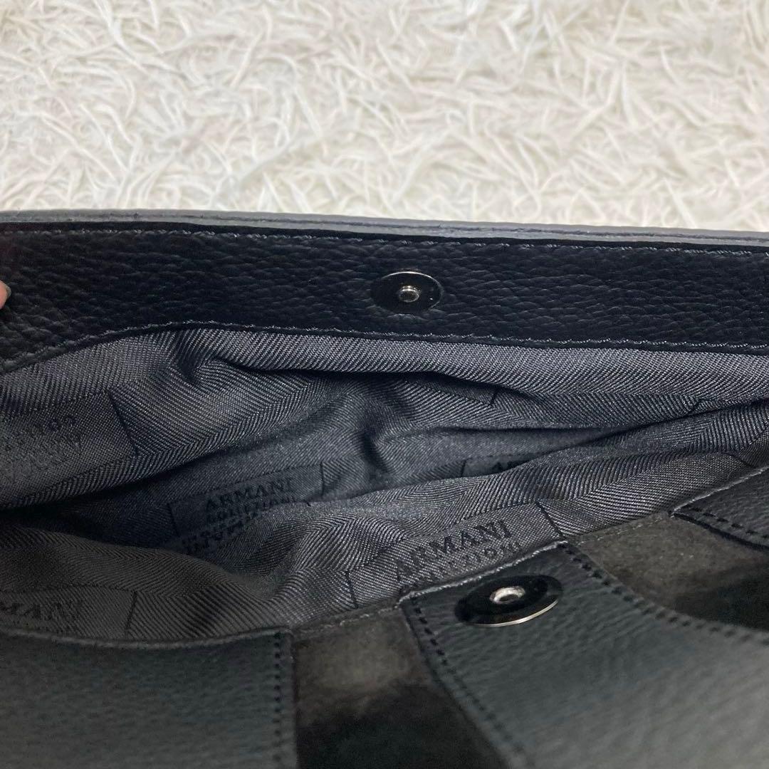 ARMANICOLLEZIONI✨メッセンジャーバッグ　レザー　A4 ストライプ