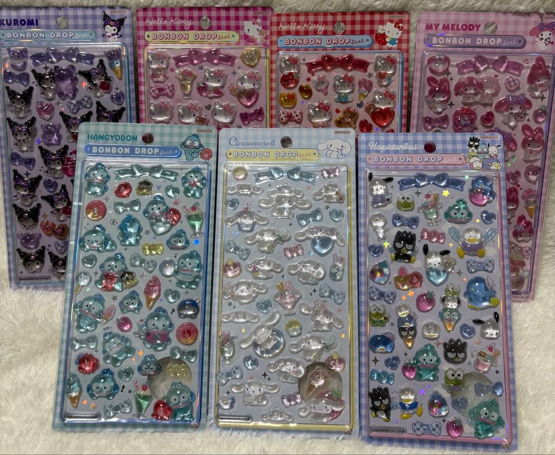 ボンボンドロップシール サンリオ 7種 セット