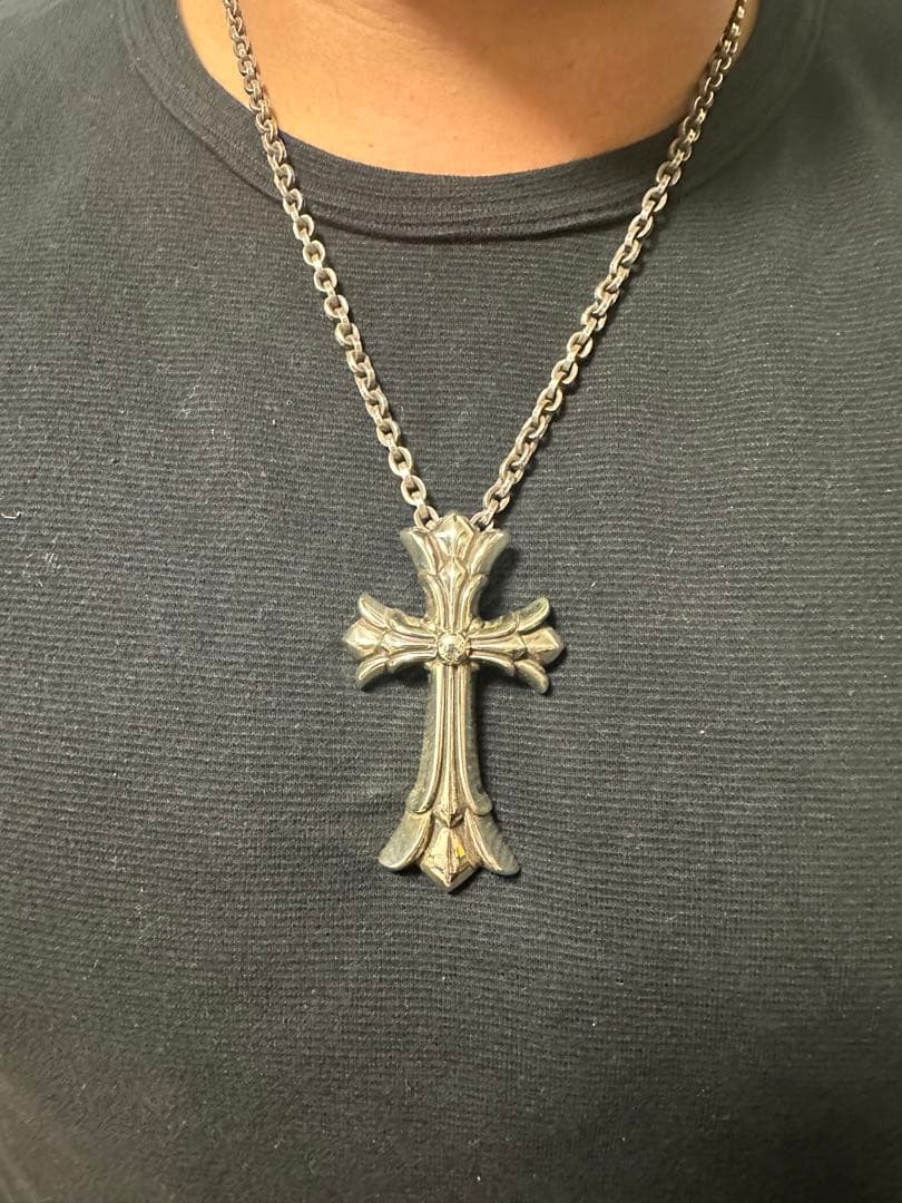 クロムハーツ DBL CH CRS LRG/ラージダブルCHクロス ペンダント