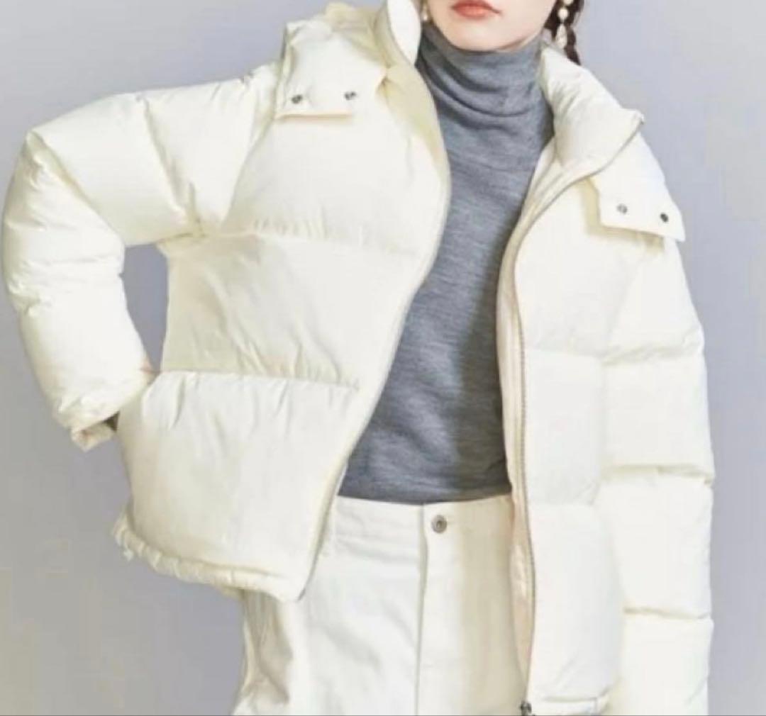BEAUTY&YOUTH ホワイトショートダウンジャケット