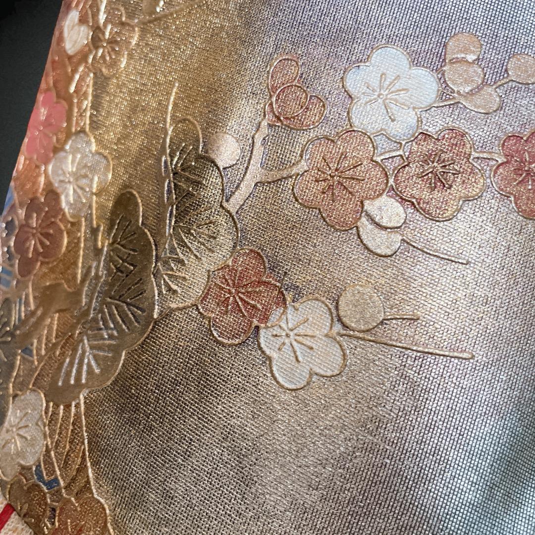 螺鈿細工 高級感 サッシュベルト W60〜90cm 着物リメイク J71201