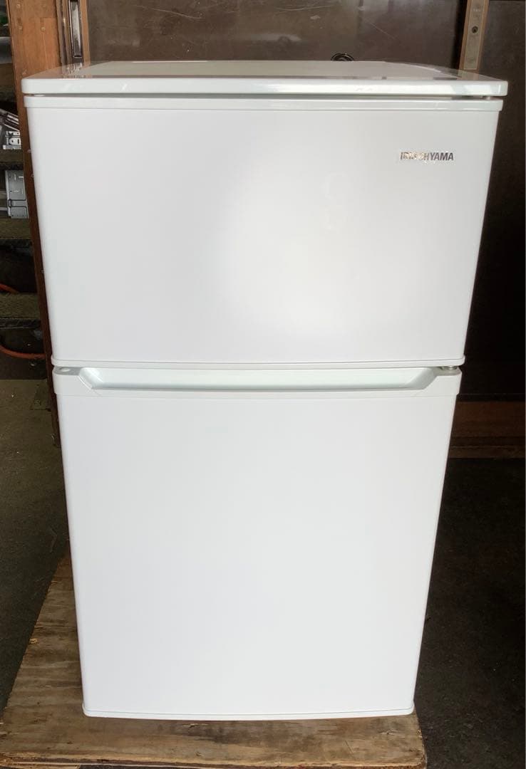 らら 2Ｄ冷蔵庫 アイリス KRSD-9A-W 90L 19年製 ホワイト