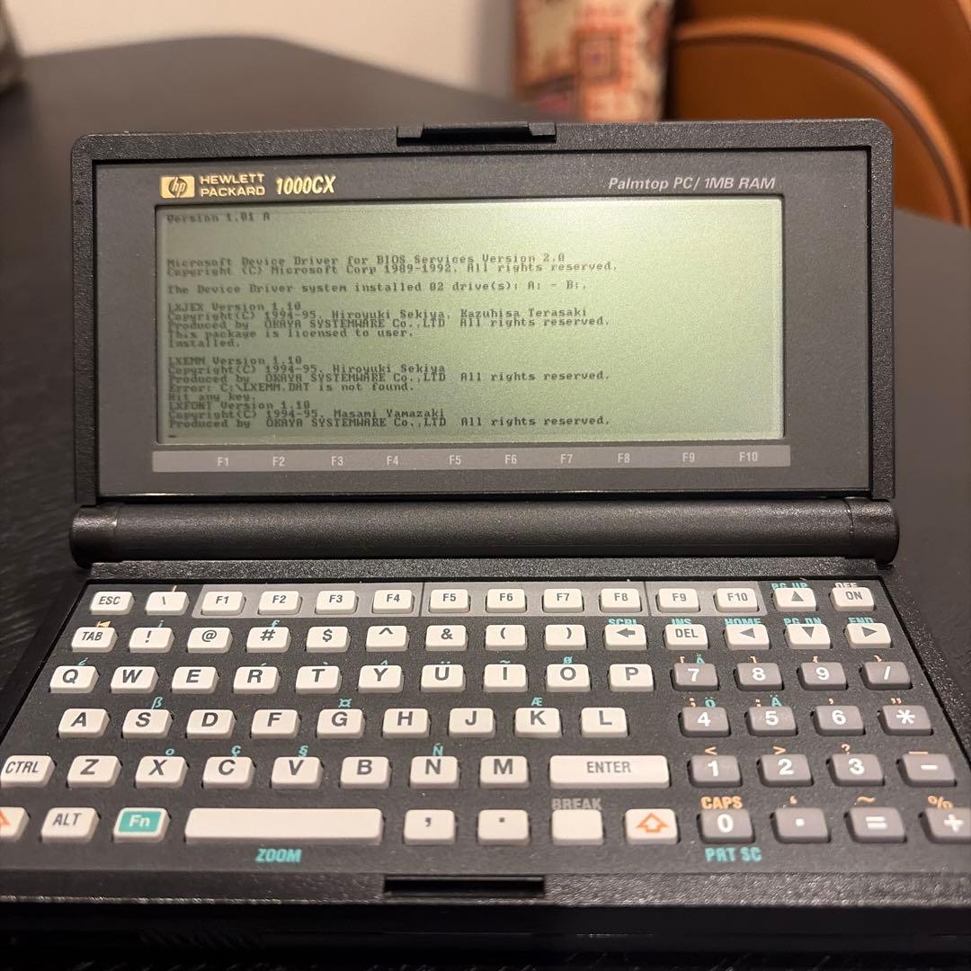 HP 1000CX パームトップPC 1MB RAM