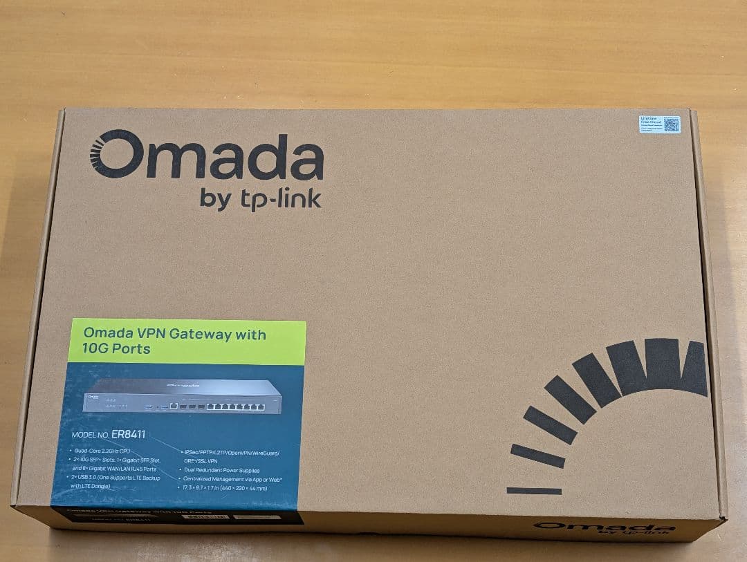 tp-link Omada 10G VPNルーター ER8411