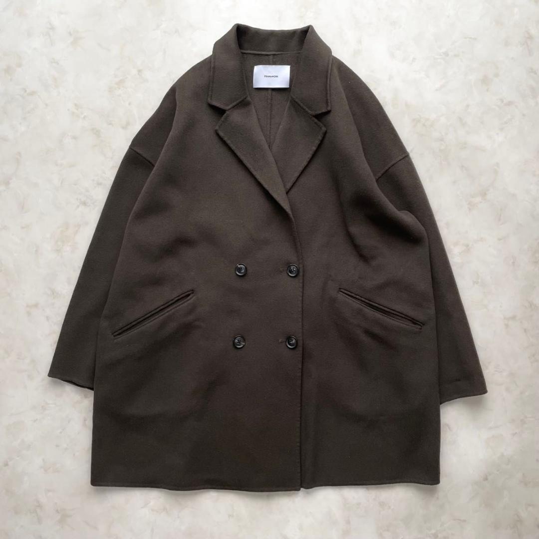 FRAMeWORK ハミルトンリバーコート ダブルフェイス　カーキ 36