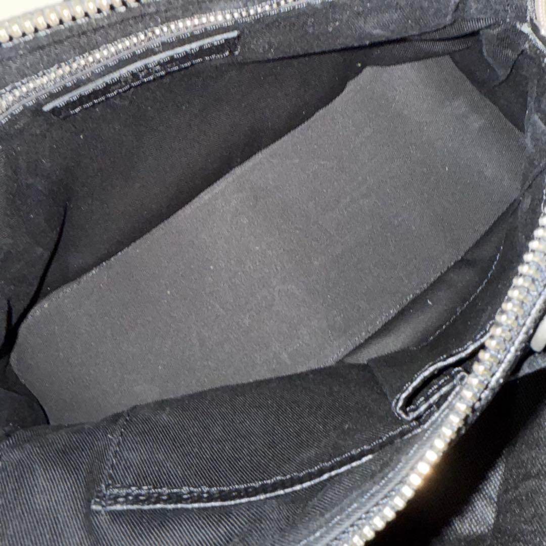 ⭐️新品未使用⭐️　M.U.L.　ハンドバッグ　リザード型押し　2way　ブラック