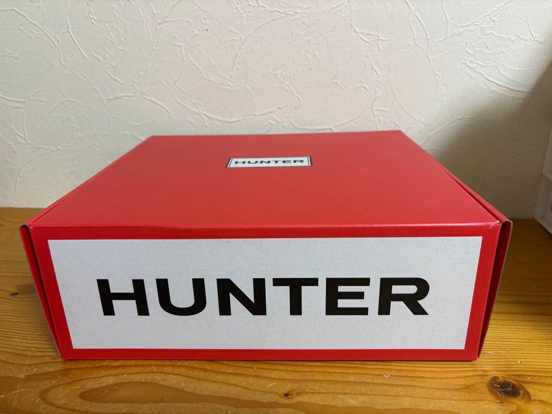 新品未使用⭐︎HUNTER ハンター ロゴ バックストラップブーツ　箱付き