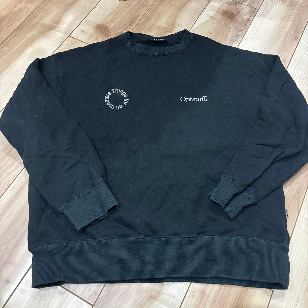 Optstuff サークル刺繍ロゴ スウェット Lサイズ